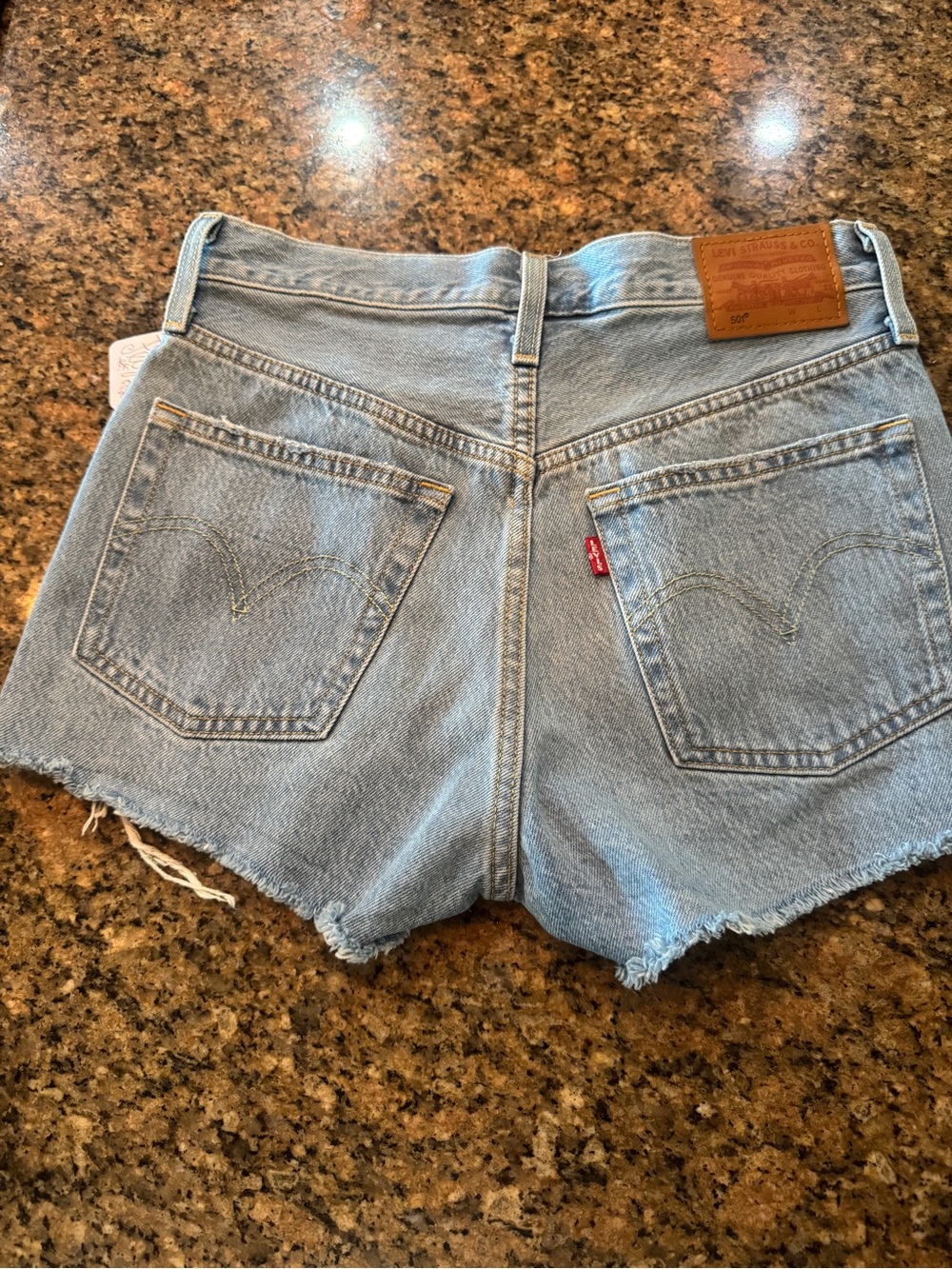 NWT Levi's Light Blue 501 High-Rise Denim Shorts Size 25 - Picture 10 of 14